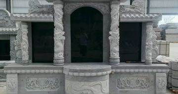赣州 芝麻灰高档墓碑，土墓，可定制