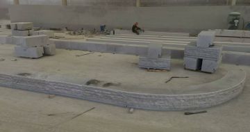 赣州 芝麻白整石坐凳（光面+自然面）