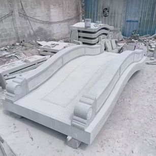 赣州 芝麻灰花岗岩园林景观 小石桥