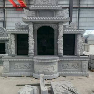 赣州 芝麻灰高档墓碑，土墓，可定制