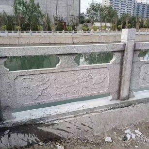 赣州 芙蓉白大花桥梁、河道，石材栏杆、围栏、护栏