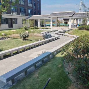 赣州 芝麻灰小区坐凳&栏杆安装效果