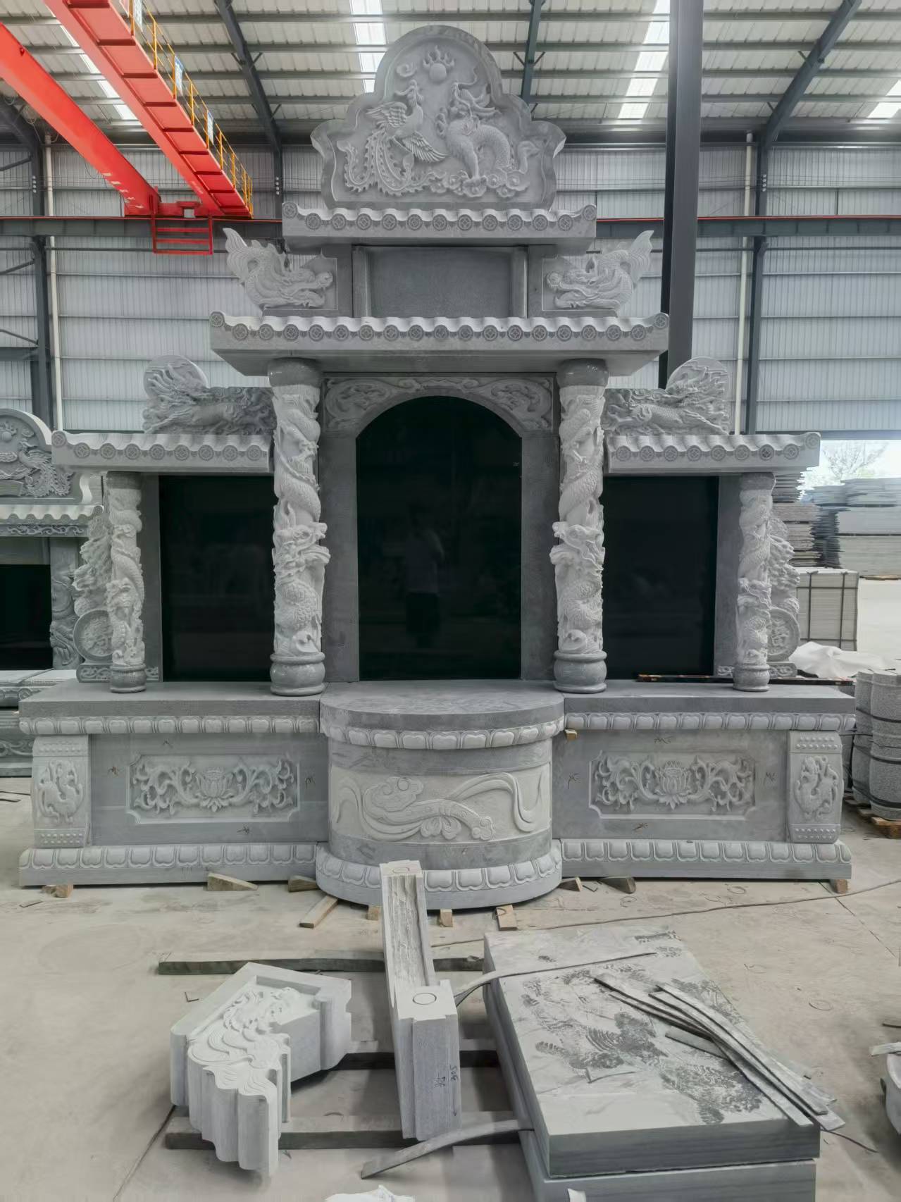 赣州 芝麻灰高档墓碑，土墓，可定制