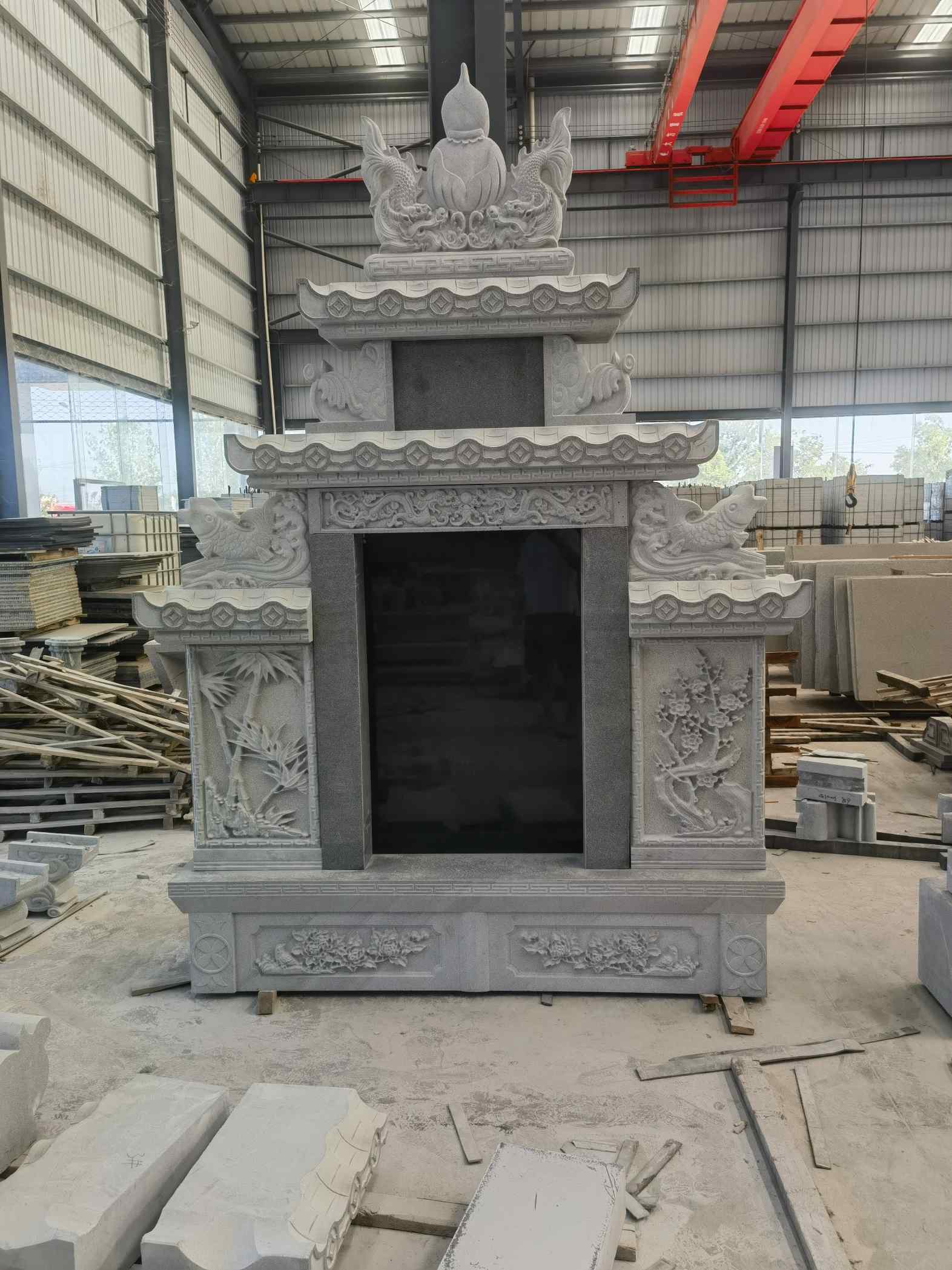 赣州 芝麻灰高档墓碑、土墓，一套也支持定做